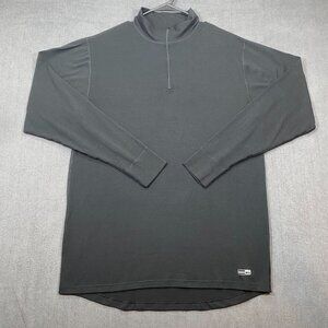 REI Mens Black 1/4 Zip Long Sleeve Pullover Shirt Size XL Tall Lightweight